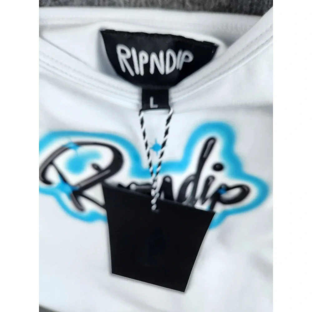 RIPNDIP In Loving Memory Cami‎ Tank White Blue Graphic Print Size L - Picture 4 of 8